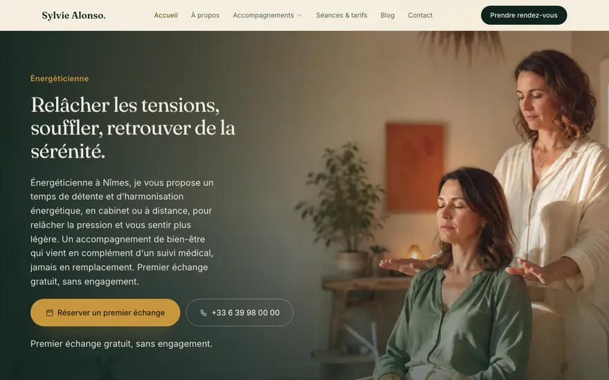 Exemple de site de énergéticien à Nîmes, ambiance Cinématique